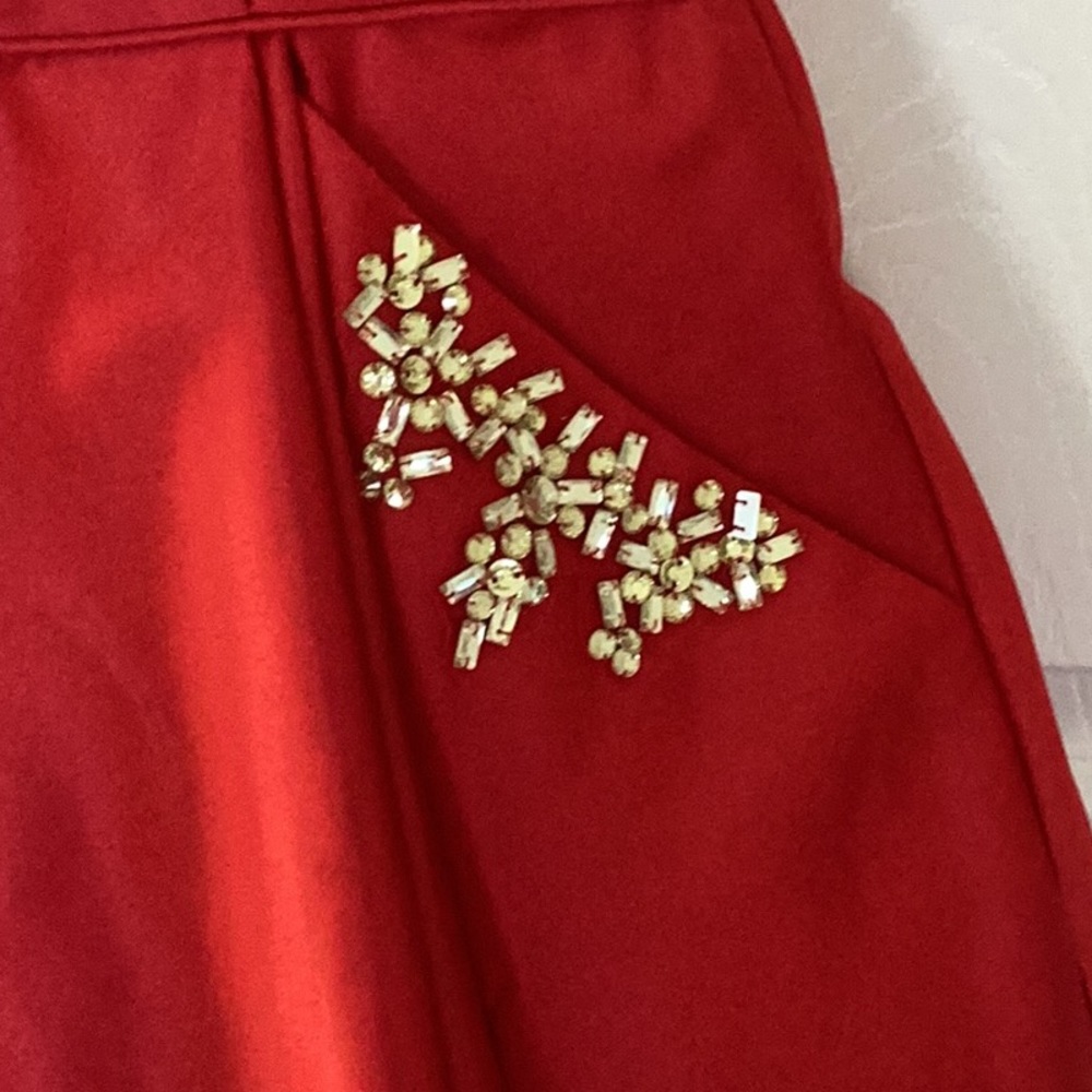 Blonde Nights strapless red party dress - Picture 3 of 4